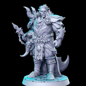 Grathuul Half-Orc  Warrior , RN Estudio , Tabletop RPG , DnD , Pathfinder , 3D Printed Miniatures