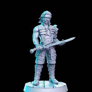 Basch Fighter, Miniature Blueprint  , Tabletop RPG , DnD , Pathfinder , 3D Printed Miniatures