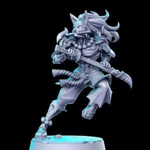 Lo The Samurai , Miniature Blueprint  , Tabletop RPG , DnD , Pathfinder , 3D Printed Miniatures