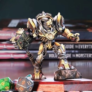 Royal Construct, Adamantine Golem, King&#39;s Castle , Cast n Play , Tabletop RPG , DnD , Pathfinder , 3D Printed Miniatures