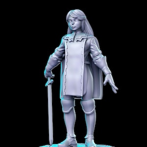 Aramis, Female Knight, Paladin, Fighter, Cleric , RN Estudio , Tabletop RPG , DnD , Pathfinder , 3D Printed Miniatures