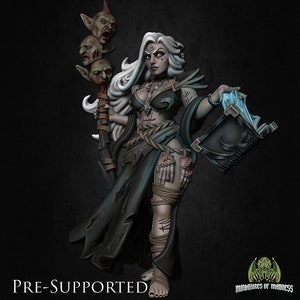 Reina The Outcast, Sorceress, Necromancer Twin Goddess Miniatures , Tabletop RPG , DnD , Pathfinder , 3D Printed Miniatures