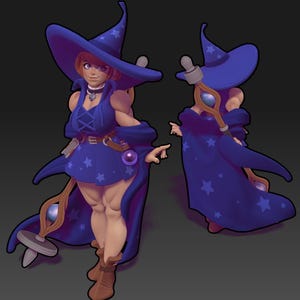 Misha, Human, Female wizard, witch, Twin Goddess Miniatures , Tabletop RPG , DnD , Pathfinder , 3D Printed Miniatures