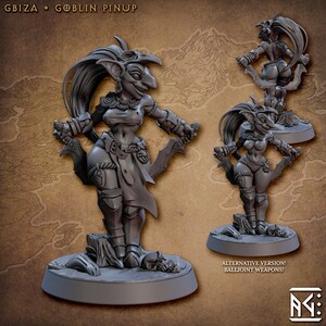 Gbiza the Goblin Temptation PINUP NSFW , Artisan Guild , Tabletop RPG , DnD , Pathfinder , 3D Printed Miniatures