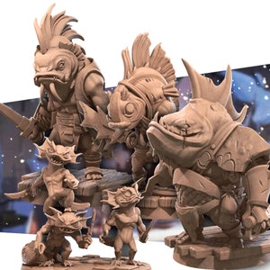 Locanths, 3D Printed Miniatures Tabletop RPG , DnD , Pathfinder , 3D Printed Miniatures
