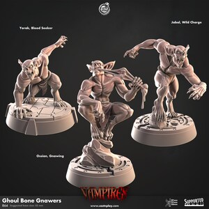 Ghouls, 3 Versions Tabletop RPG , DnD , Pathfinder , 3D Printed Miniatures