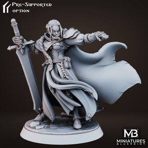 Lady Sister Knight Mini, Wargaming ,Matriach Kristi, Miniature Blueprint , Tabletop RPG , DnD , Pathfinder , 3D Printed Miniatures