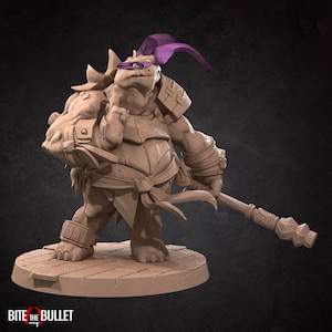 Donatello, The Tortle Ninja , Bite the Bullet , Tabletop RPG , DnD , Pathfinder , 3D Printed Miniatures