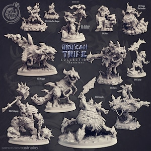 Male and Female Goblins , Cast n Play , Tabletop RPG , DnD , Pathfinder , 3D Printed Miniatures