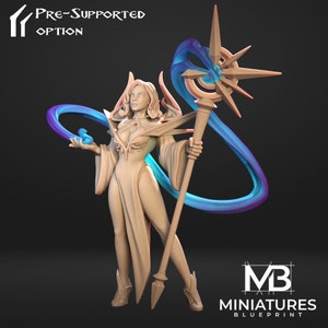 Zerynthia, Female Mage, Wizard, Sorceress, Warlock , Galaad Miniatures , Tabletop RPG , DnD , Pathfinder , 3D Printed Miniatures