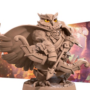 Devad the Owlfolk Ranger , Bite the Bullet , RPG de table , D&D , Pathfinder , figurines imprimées en 3D