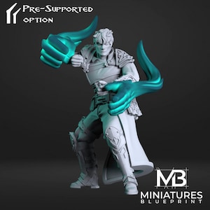 Kedor, The Spirt Monk  Miniature Blueprint , Tabletop RPG , DnD , Pathfinder , 3D Printed Miniatures