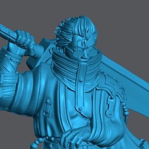 Auron, Final Fantasy X, Miniature 32mm,  RN Estudio , Tabletop RPG , DnD , Pathfinder , 3D Printed Miniatures