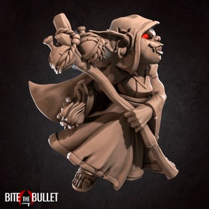 Goblin Wizard , Bite the Bullet , Tabletop RPG , DnD , Pathfinder , 3D Printed Miniatures
