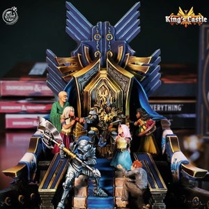 King Velon and Throne , King&#39;s Castle , Cast n Play , Tabletop RPG , DnD , Pathfinder , 3D Printed Miniatures