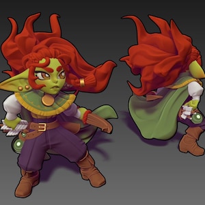 Gren, Female Goblin Archer, Twin Goddess Miniatures , Tabletop RPG , DnD , Pathfinder , 3D Printed Miniatures