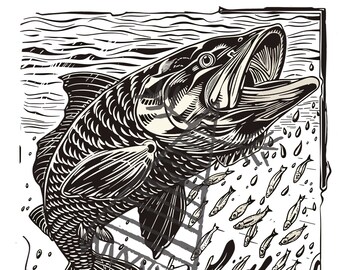 Fishing SVG: Fish Design Artwork (Digital File)