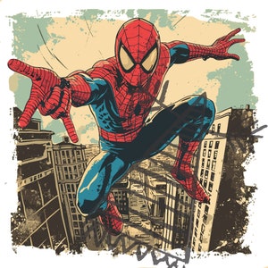 Supereroe Spiderman SVG / Marvel PNG, file digitale PSD / Grafica di alta qualità per artigianato e progetti