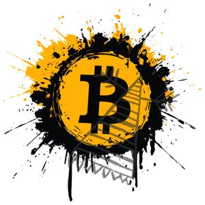 Bitcoin Crypto PNG SVG | Digital Currency Graphic PSD Digital File | Crypto Icon | High-Quality Artwork for Crafts and Projects