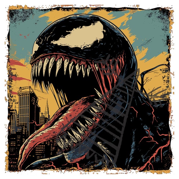 Crazy Venom Marvel Artwork (SVG, PNG, PSD) - Etsy