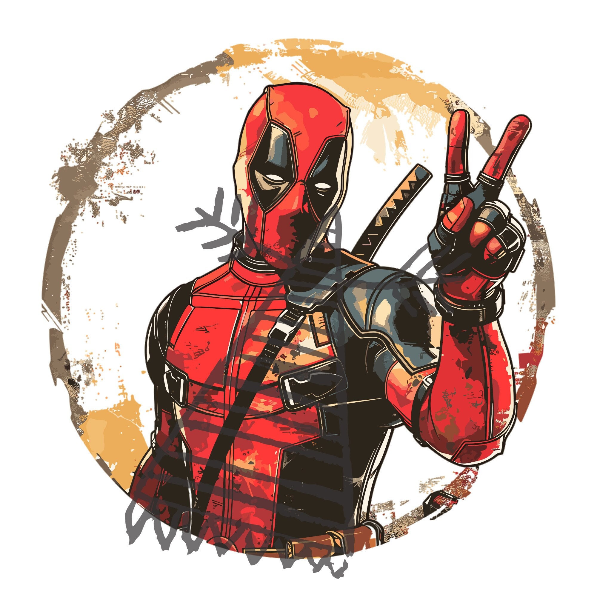 Victory Deadpool SVG: Superhero PNG, PSD Digital File - Etsy