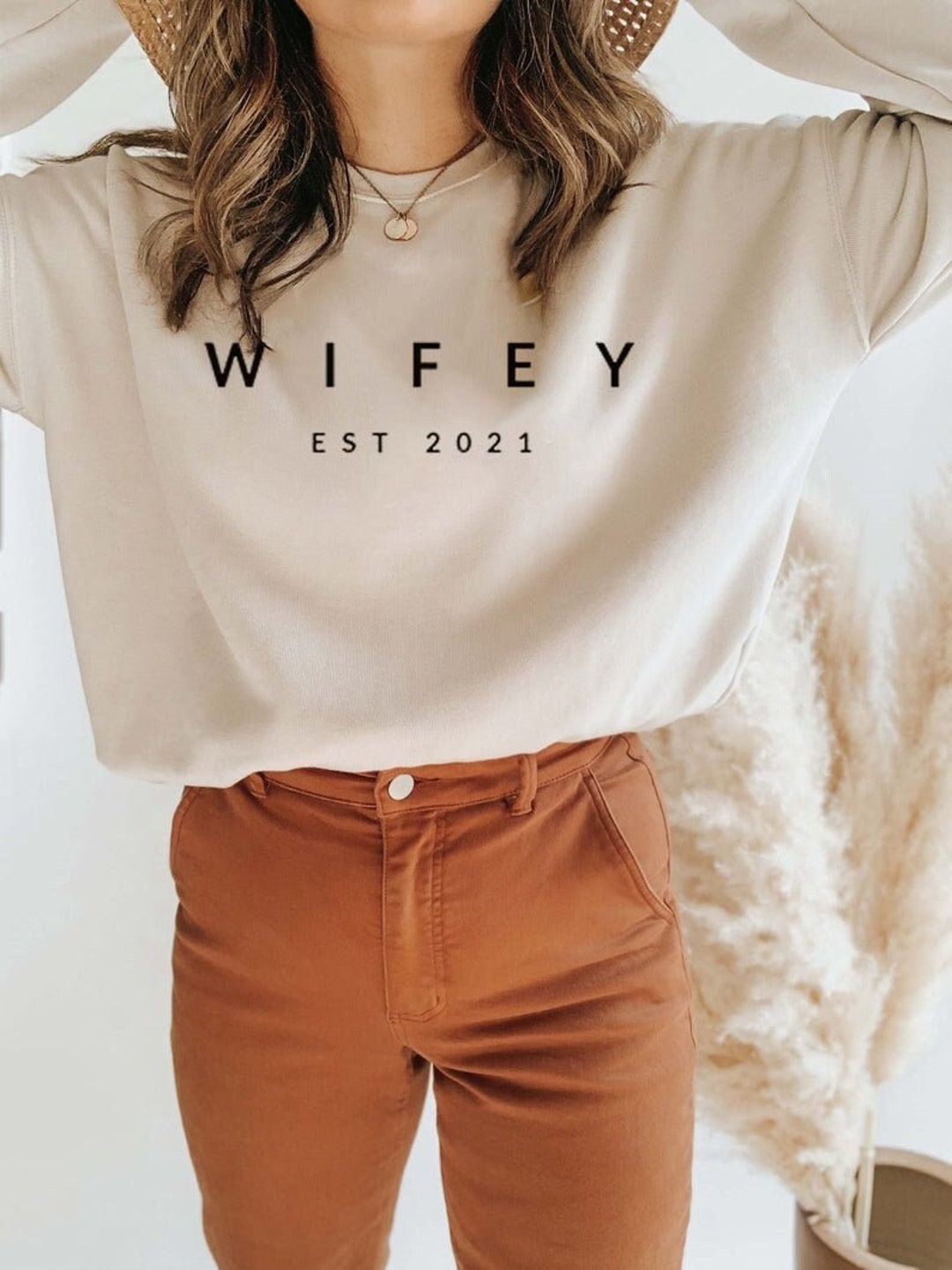Wifey Est 2021 Sweatshirt Personalization Mrs Sweat Wifey - Etsy
