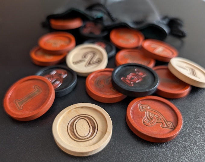 Featured listing image: War of the Ring Hunt Tiles 24+ Wood Rounds Premium Board Game Upgrade