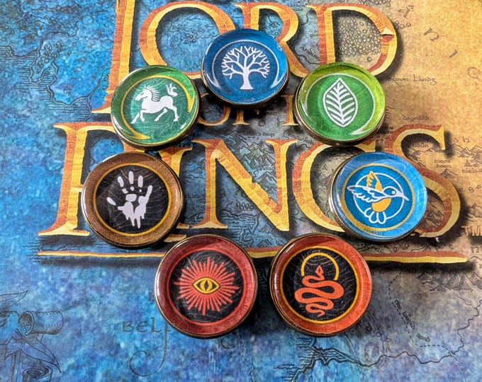Featured listing image: War of the Ring Faction Tokens: Glass and Metal Board Game Upgrade (8 pcs)