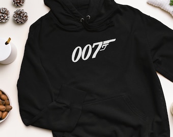James Bond 007 Hoodie No Time To Die License To Kill Fun Gift Men Sweatshirt Top