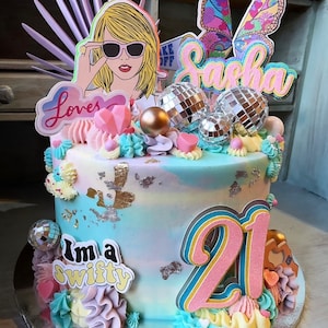 Taylor Swift Cake Topper Set Birthday / Personalised / Custom / Decoration / Party image 1