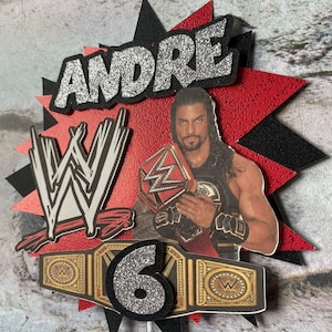 WWE Wrestling Personalised Cake Topper * Birthday * Roman Reigns