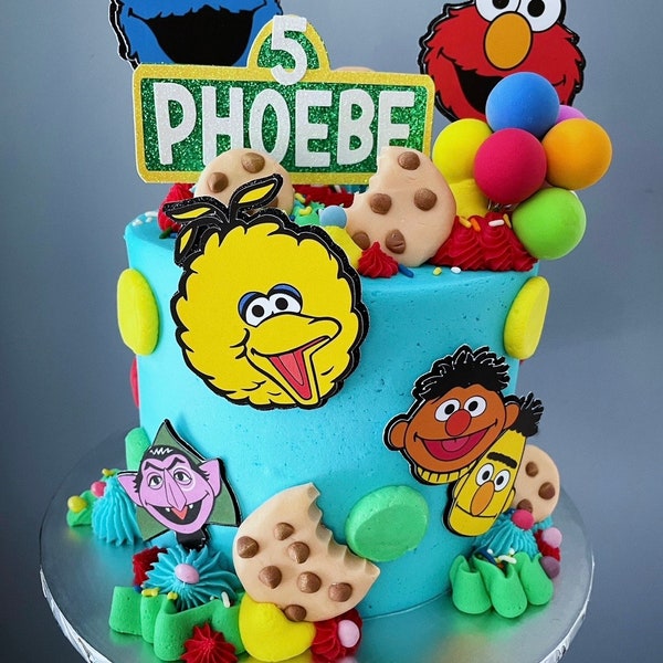 Sesame Street Personalised Cake Topper Set! Birthday * Custom