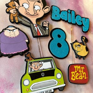 Mr Bean Themed Cake Topper Set! Birthday / Personalised / Custom / Decoration / Party