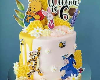 Winnie The Pooh Themed Cake Topper Set! Eeyore /Piglet /Tigger… Birthday / Personalised / Custom / Decoration / Party