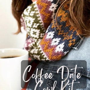 Knitting Bundle Yarn, Hand Dyed Yarn, Gift Idea, Special Buy, Coffee Date Cowl, DK Yarn, Pattern Not Included