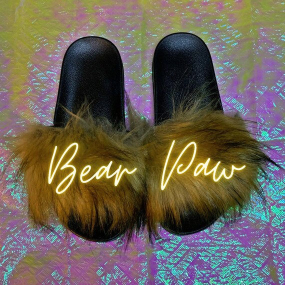 bearpaw fur slides