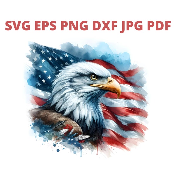 American Eagle And USA Flag PNG Clipart, Independence Day Symbol PNG Download, July 4th Freedom Celebration Printable