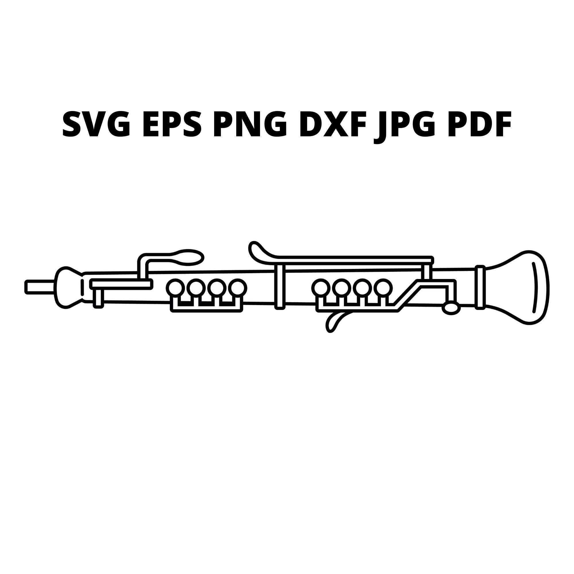 Black And White Trompete SVG Clipart, MusikInstrument Jpg Bild Digital  Download, Horn Eps Png Dxf Druckbar, Trompete Kit Pdf Vektor Datei
