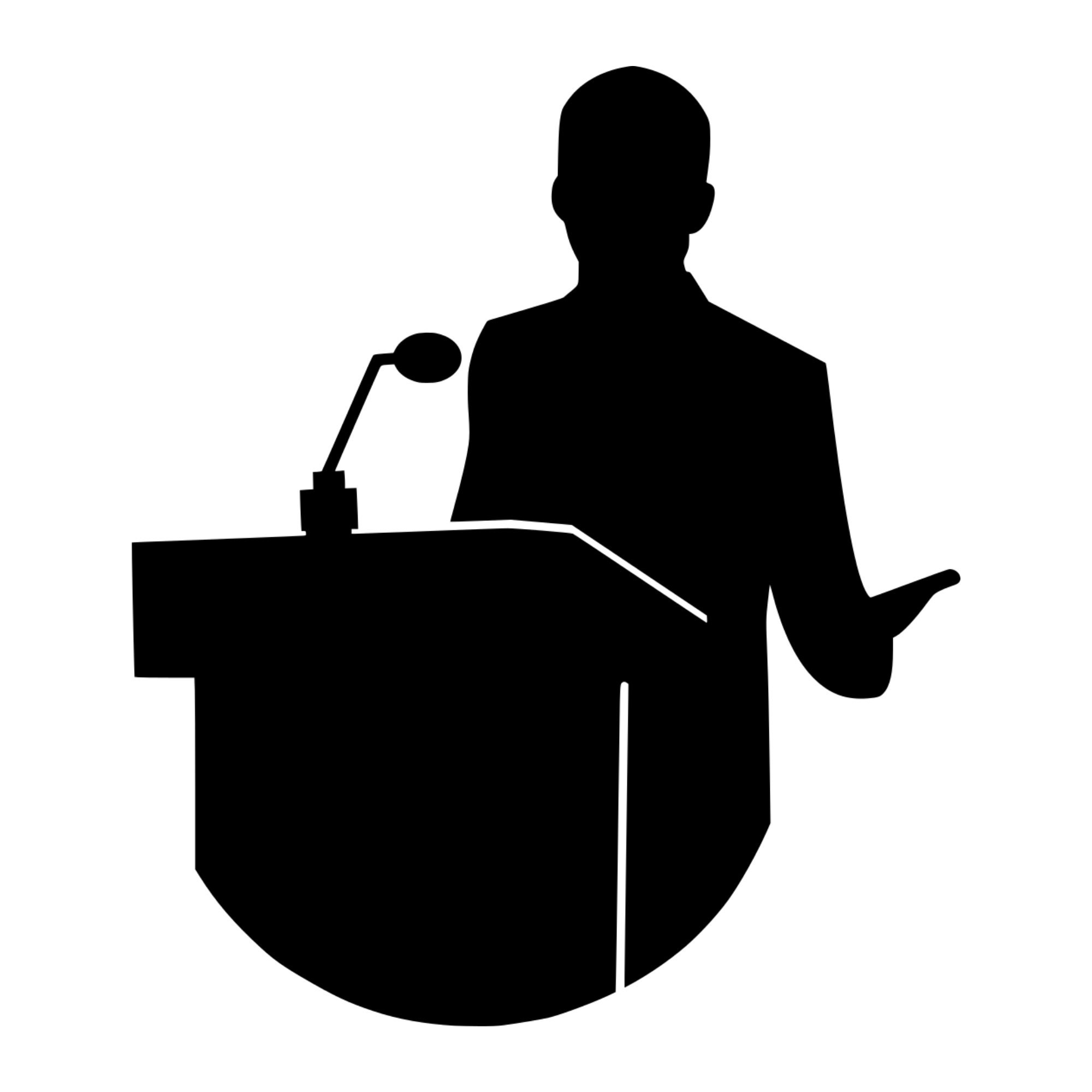 Public Speaker Silhouette SVG Clipart Orator Talking Digital - Etsy Canada