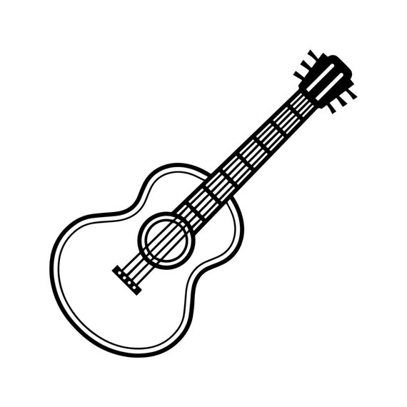 Guitar Clipart Black And White