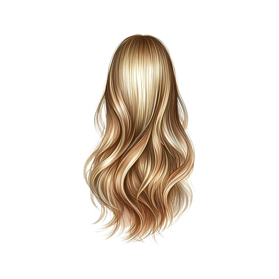 TRANSPARENT Long Blonde Hair Back PNG Clipart Blonde Hair Back View Download Hairdressers Promo Clipart Hair Style Only Printable Etsy Israel