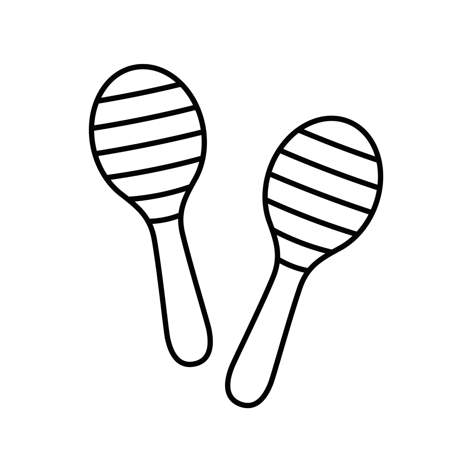Blanco y Negro Maracas SVG Clipart Músico Mexicano Jpg Imagen Etsy México