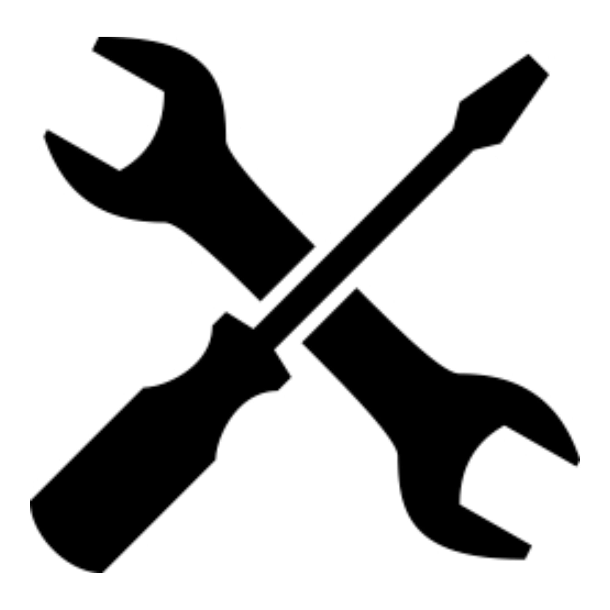 Black And White Screwdriver SVG Clipart Wrench Silhouette Image Digital Download Mechanic Eps Png Dxf Printable Tools Vector Files