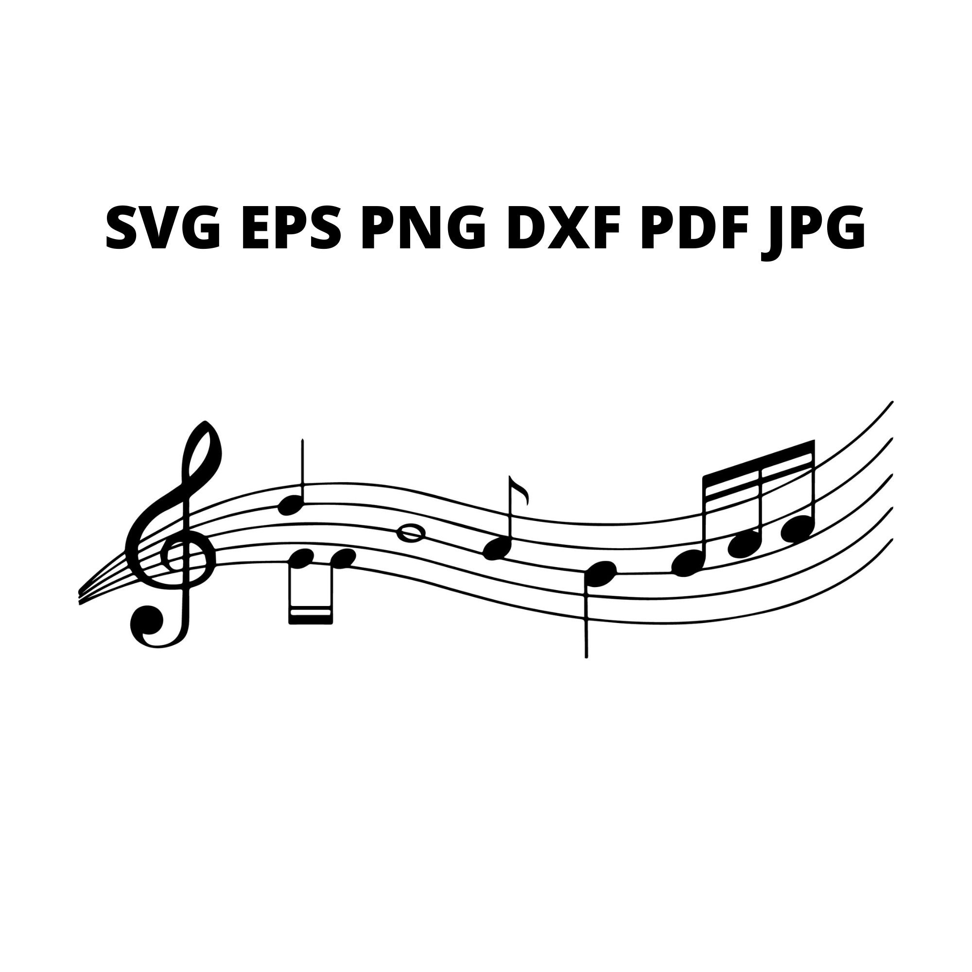 Black and White Music Notes Sheet SVG Clipart Orchestra Jpg - Etsy