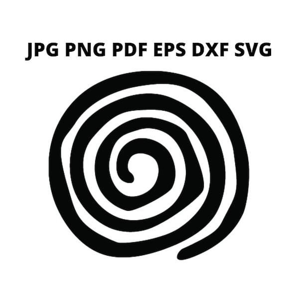 Black And White Spiral SVG Clipart, Hypnotizing Circle JPG Digital Download, Optical Illusion Eps Png Dxf Pdf Printable, Spiral Vector File