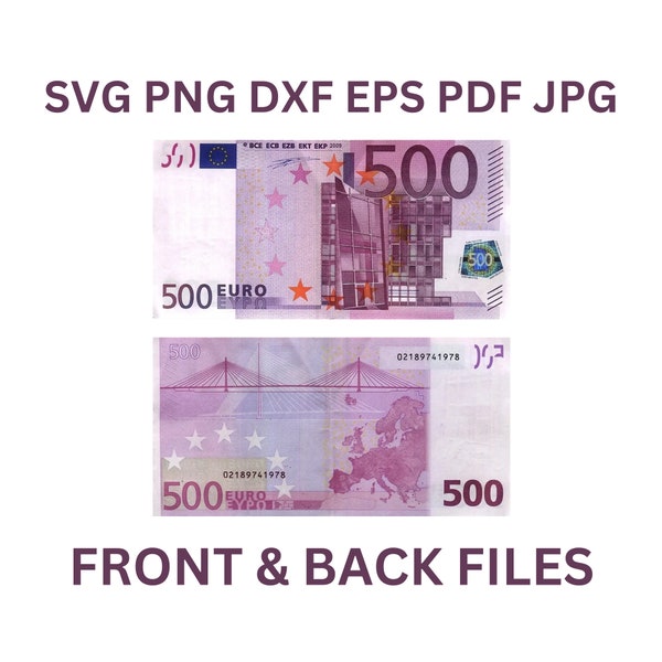 500 Euro Vector - Etsy UK