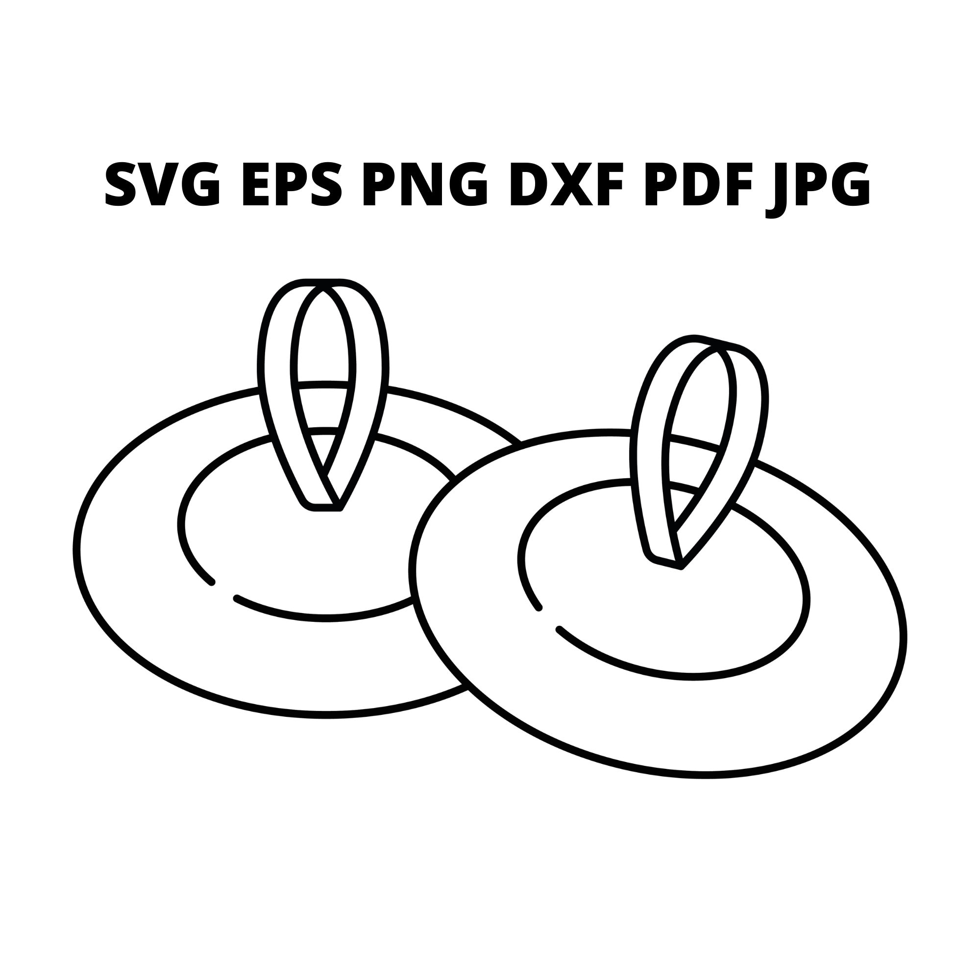 Black and White Cymbals SVG Clipart Band Instrument Jpg Image Etsy