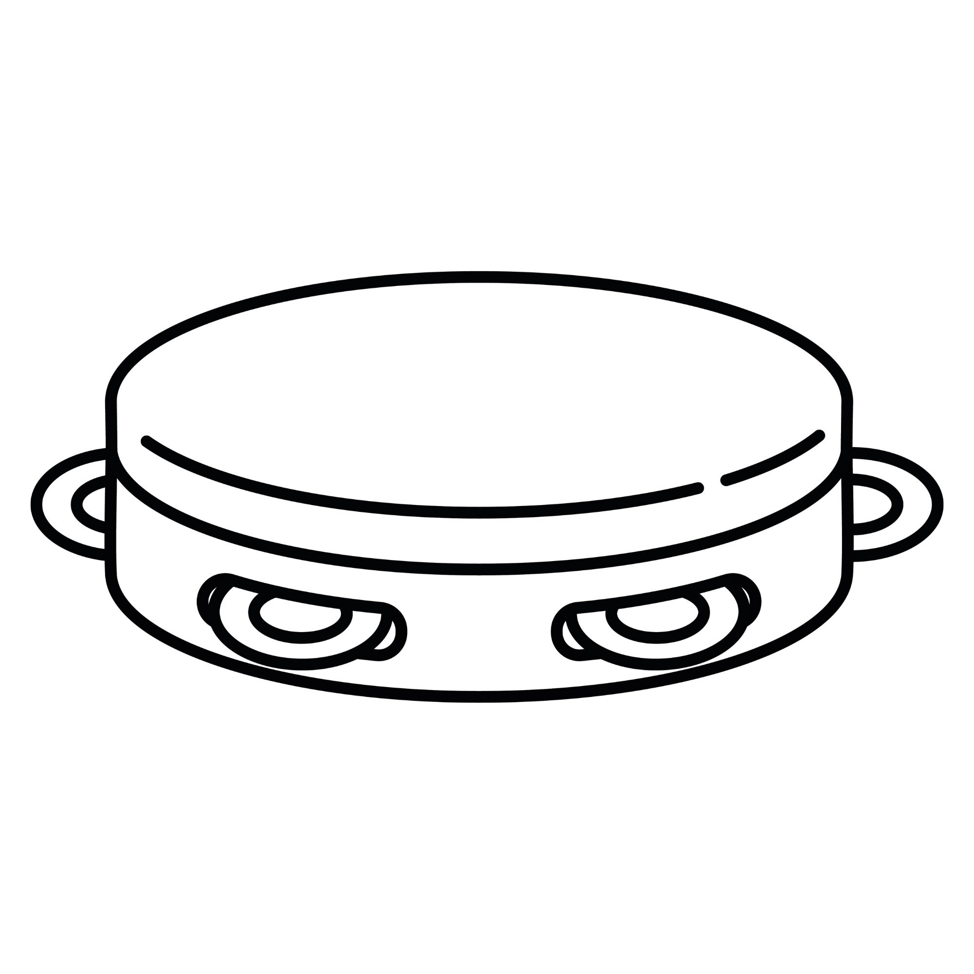 Black and White Tambourine SVG Clipart Band Instrument Jpg Etsy New