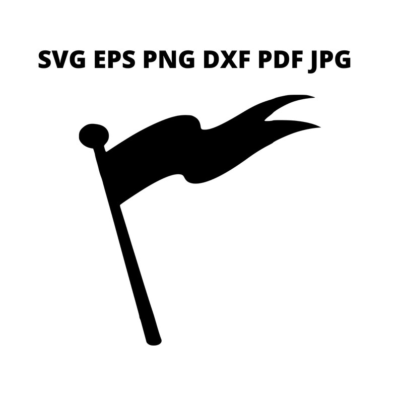 Black Flag Silhouette SVG Clipart Black Flag Image Digital Etsy