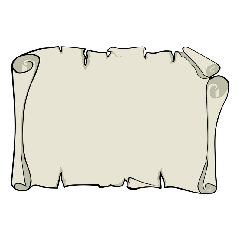 Papel pergamino antiguo SVG Clipart Pirate Scroll Image - Etsy España